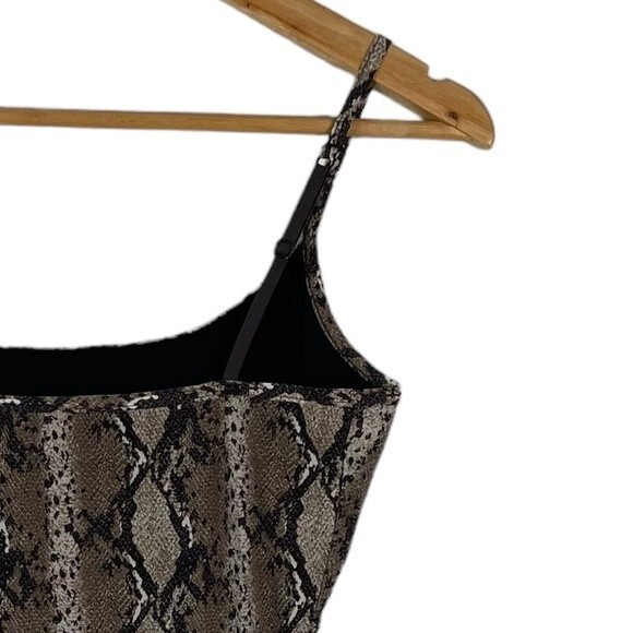 Yummie Tummy Carine Shaper Slip Dress Brown Snake Print Size Small NWT - Picture 10 of 10